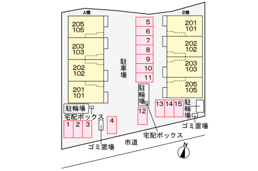 メゾン　ド　グレイスBの区画図
