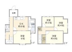 二見町西二見貸家の間取り