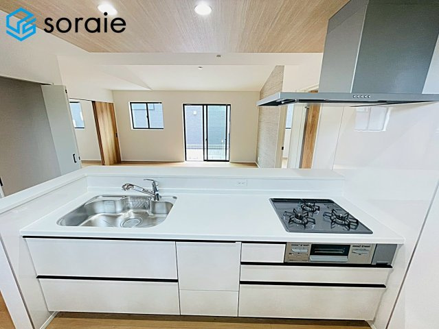 狭山市下奥富4期　新築平屋戸建て　全2棟　1号棟　グラファーレのキッチン|2026/7.6撮影