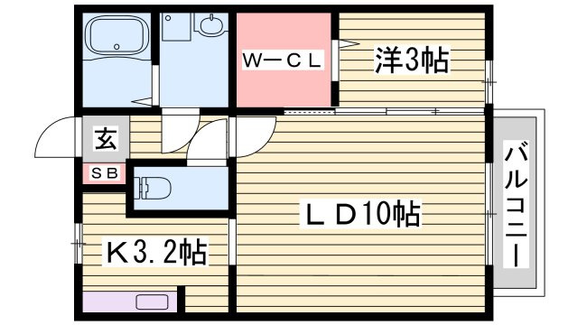 エクセル英賀保八十八　Ａ棟の間取り