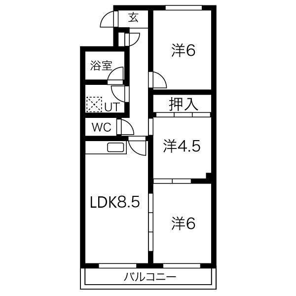 エミナンス竜美丘の間取り