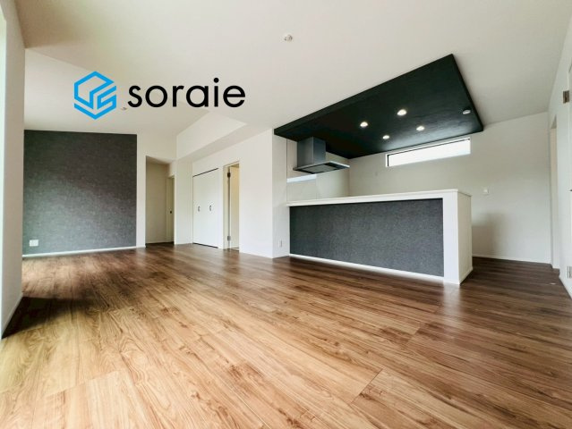 狭山市下奥富4期　新築平屋戸建て　全2棟　2号棟　グラファーレの居間・リビング|7/5　撮影
