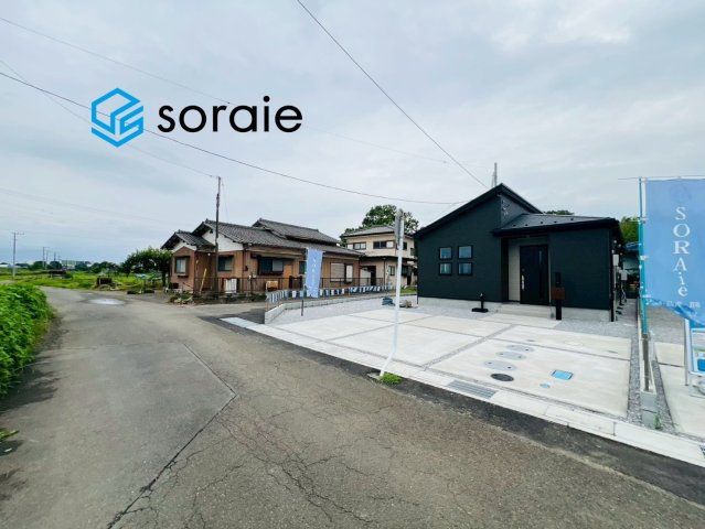狭山市下奥富4期　新築平屋戸建て　全2棟　2号棟　グラファーレの前面道路含む現地写真|7/5　撮影