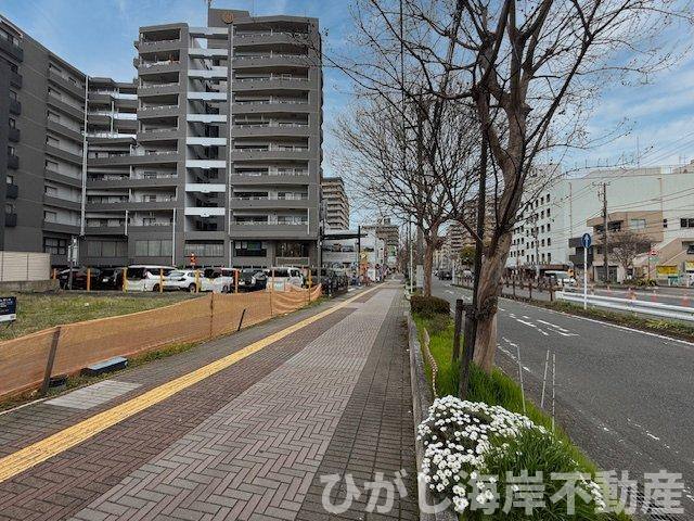 平塚市錦町　売地の前面道路含む現地写真|現地外観