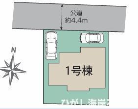 平塚市花水台　新築戸建の区画図|区画図