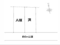 茅ケ崎市美住町　新築戸建　全2棟の区画図|対象A棟