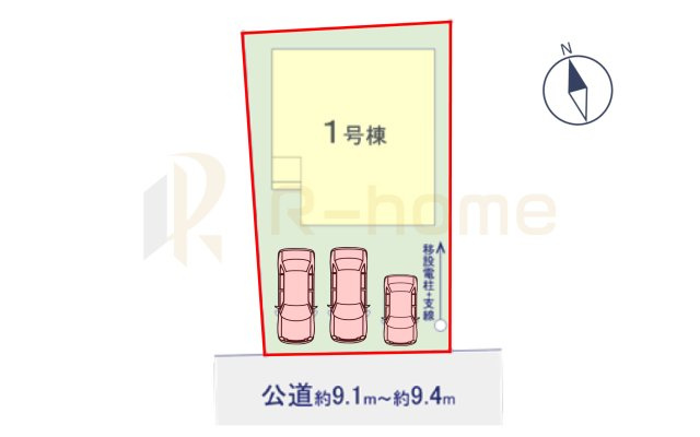 龍ケ崎市立野8期　新築戸建て　1号棟の区画図|大きなお買い物だからこそ、メリット・デメリットを伝えさせて頂きます。
R-homeにお任せください♪