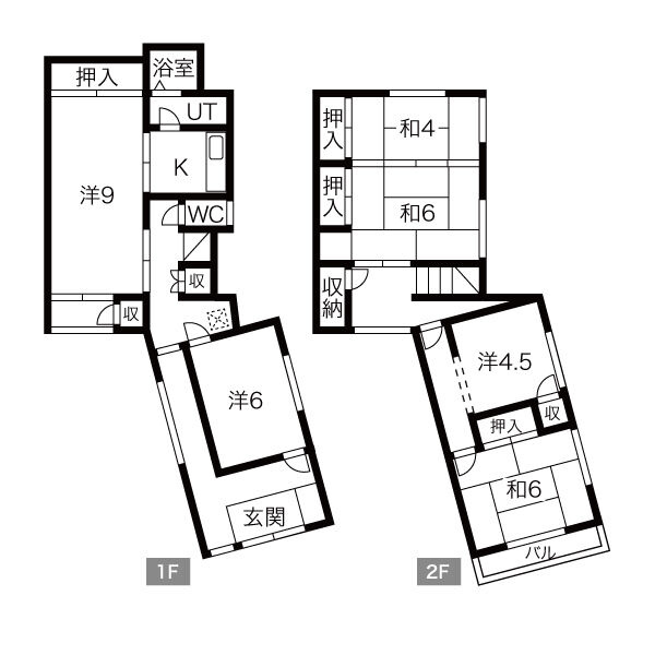 谷八木戸建貸家の間取り