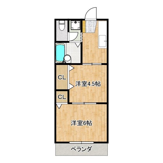 第二ヒルズハウスの間取り|使いやすい間取りです☆