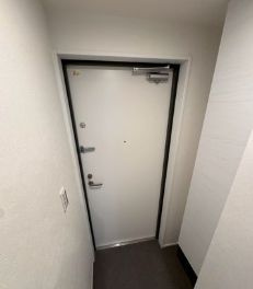 レピュア曙橋駅前レジデンスの玄関