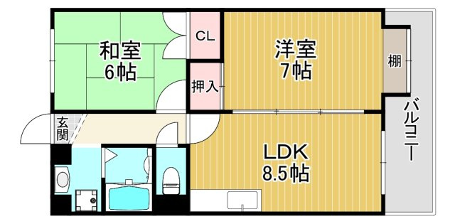 【間取り】 | ブランドールMⅢ