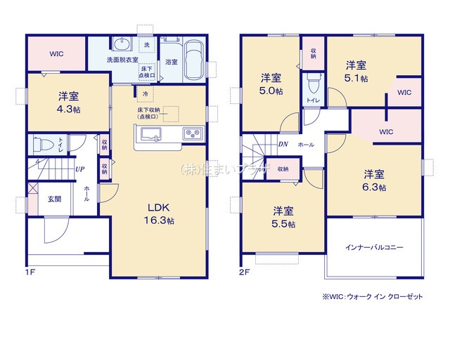 仲介手数料無料）一宮市浅井町河田１号棟の間取り