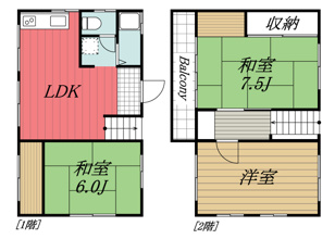 【間取り】 | 富里市中沢貸家