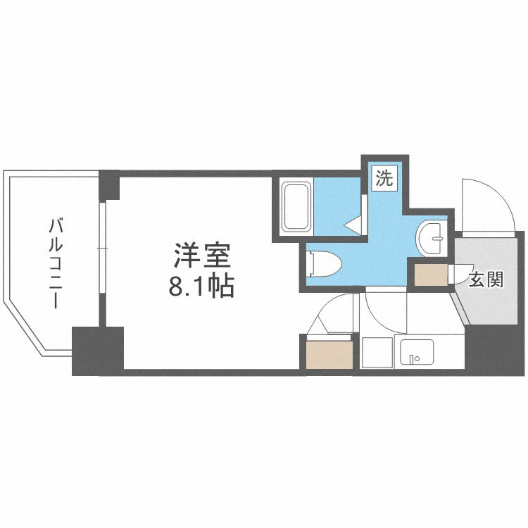 エグゼ堺筋本町の間取り