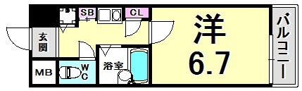 ロイヤルヒル神戸三ノ宮Ⅱの間取り