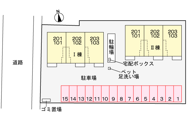 カームBの区画図