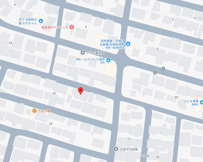 【地図】 | クレイドルガーデン石巻市向陽町第8