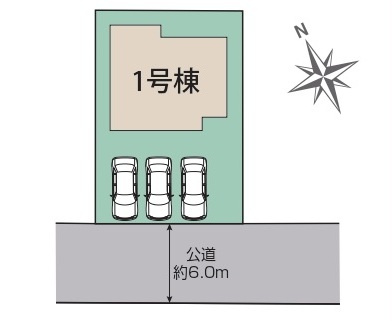 【仲介手数料無料】新築戸建　深谷市岡里16-12（全1棟）の区画図
