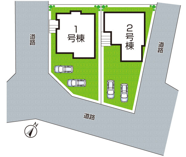 ■12日(土)13日(日)現地ご見学可能！　高槻市南平台　全2邸の区画図|全2区画