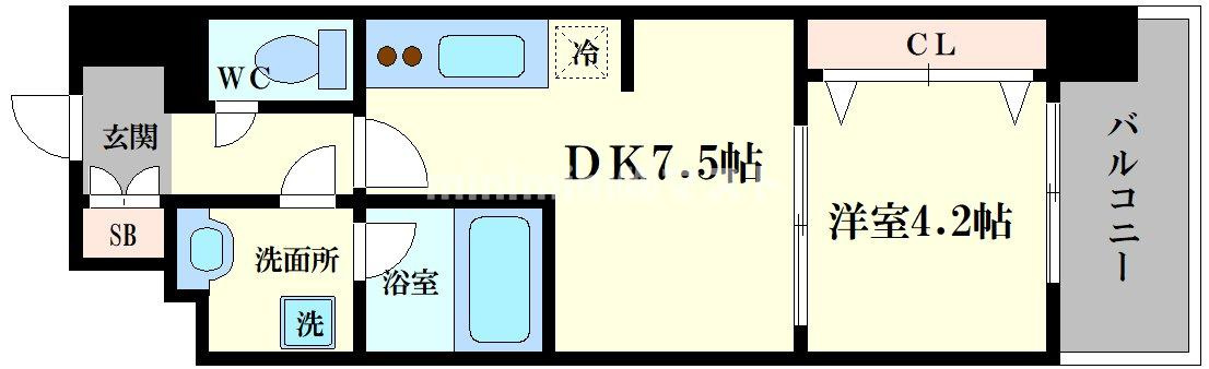 スプランディッド難波IIIの間取り