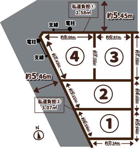 桂野里町１号地の土地図