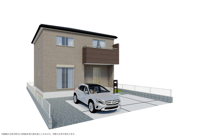 新築建売】筑後市大字上北島の外観パース
