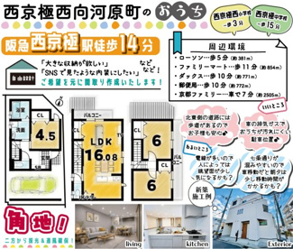 西京極西向河原町　条件付土地の画像