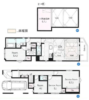 【間取り】 | 【仲介手数料無料！！】日野市日野　新築戸建て（全3棟）No2　5380万円