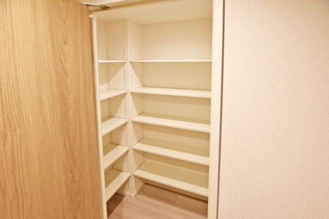 ルネヒューマンズガーデンパラディオB棟の玄関|すっきりとした玄関を維持できるSIC付です。