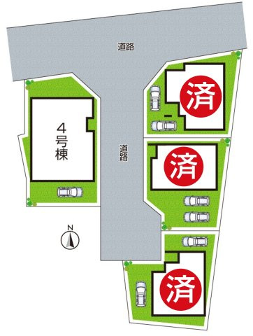 1(土)2(日)現地案内可能！　奈良市南紀寺町　の区画図|全4区画
