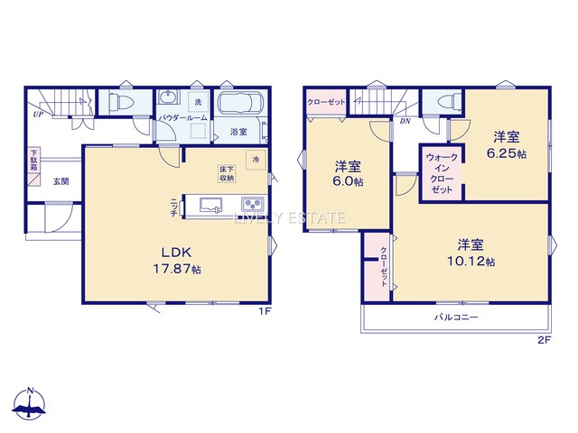 越谷市大字弥十郎 新築分譲住宅の間取り