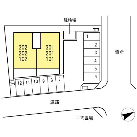 パークハイツ竜美の駐車場