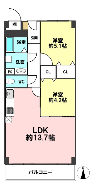 メゾン舞子ショアーの間取り