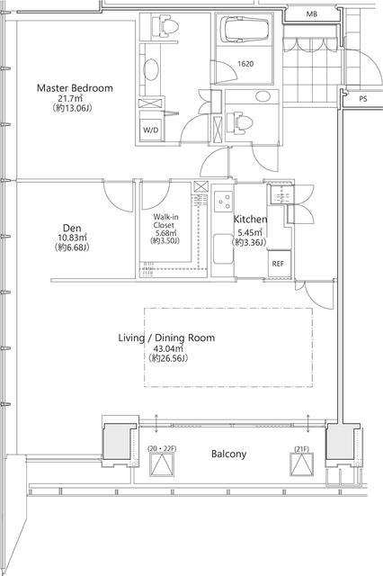 中央区築地１丁目の賃貸マンションの間取り