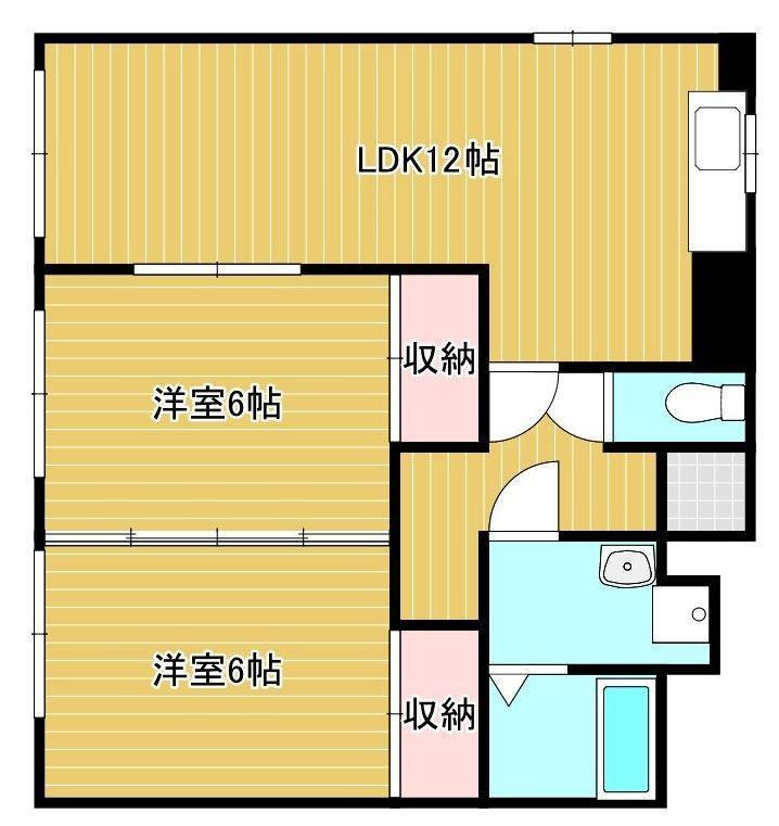 メゾン筑紫の間取り|※別号室の間取りになります。