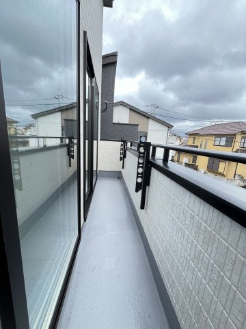 【バルコニー】 | 春日市須玖北5丁目　C号棟（全7棟）【仲介手数料無料・0円】 | 現地写真。