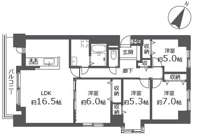 【間取り】 | ラポール手稲駅前