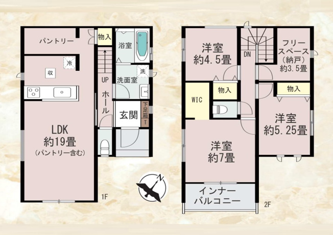 【間取り】 | 春日市須玖北5丁目　F号棟（全7棟）【仲介手数料無料・0円】 | 平日、土日祝日もお好きな日時にご見学可能です。お気軽にお問合せ下さい。