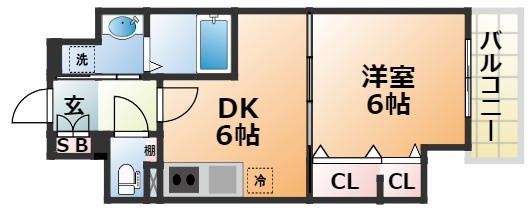 プレサンス三宮フラワーロードの間取り