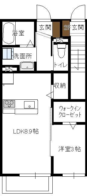 Casa　riva(カサリーヴァ)の間取り