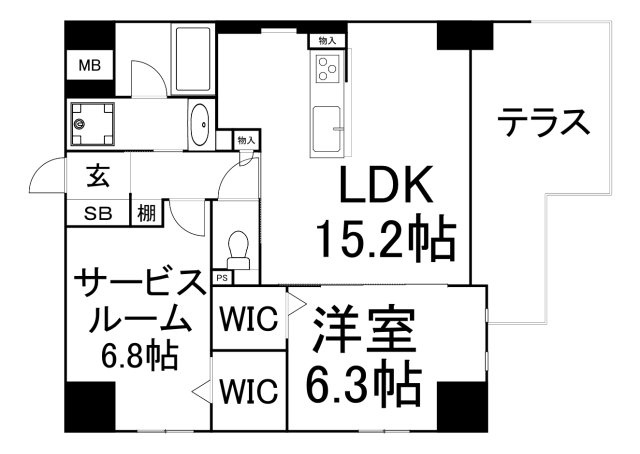 【間取り】 | ガーデンコート烏ヶ辻