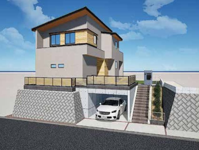 横浜市金沢区能見台3丁目 新築戸建て【仲介手数料無料】の外観パース