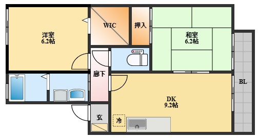 ウィルモアおびたの間取り
