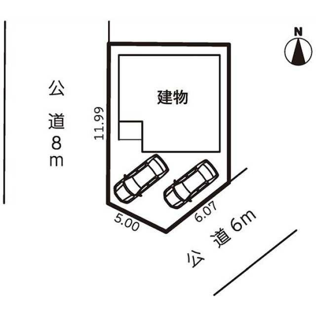 仲介手数料無料）一宮市森本五丁目１号棟の区画図| 