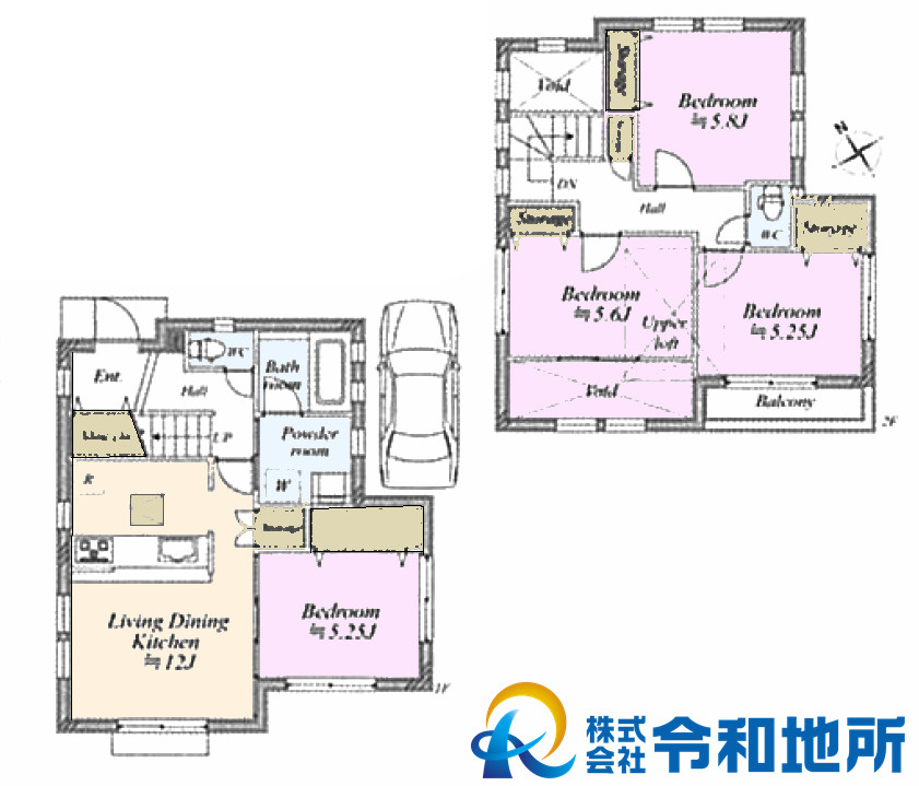 中古戸建　藤沢市鵠沼海岸5丁目の間取り