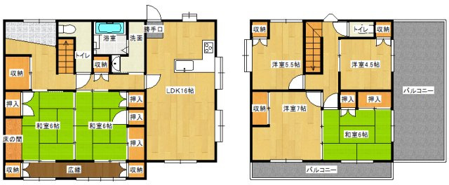 【間取り】 | 仲介手数料無料！厚南小学校に通えるリフォーム済み中古住宅　宇部市西際波台 | お客様のご意見を凝縮した使いやすい間取り