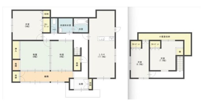 【間取り】 | 高崎市下室田町　中古住宅