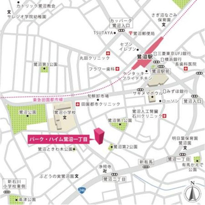 【地図】 | パーク・ハイム鷺沼一丁目