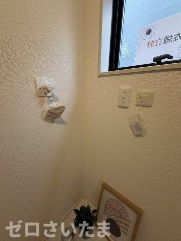 《仲介手数料無料》川越市大字寺尾88-2新築一戸建てリーブルガーデンのランドリースペース|ガスの配管が来ているのでガス乾燥機も設置できます。