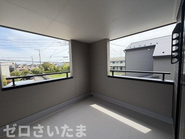 《仲介手数料無料》川越市大字寺尾88-2新築一戸建てリーブルガーデンのバルコニー|インナーバルコニーで急な雨でも安心ですね！